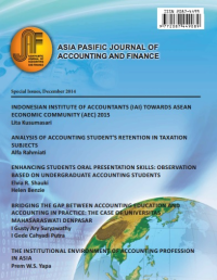 APJAF ( Asia Pasific Journal of Accounting and Finance )