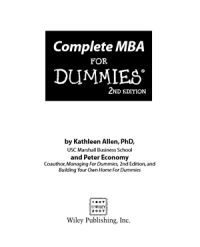 Image of Complete MBA for DUMmIES 2nd
