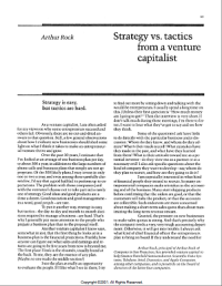 Image of Strategic vs tactics from a venture capitalist