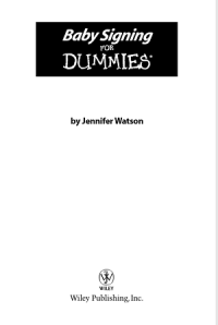 Image of Baby Signing for DUMmIES