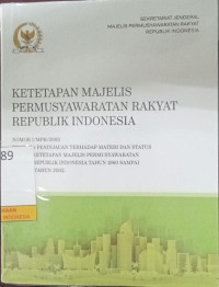 Image of KETETAPAN MPR RI NOMOR I/MPR/2003