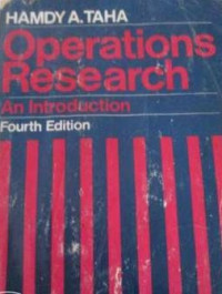 Operation Research : An Introduction, 4th. Edition