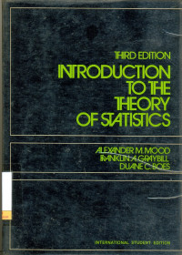 Introduction to the theory of statistics