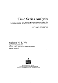 Image of Time Series Analysis : Univariate and Multivariate Methods